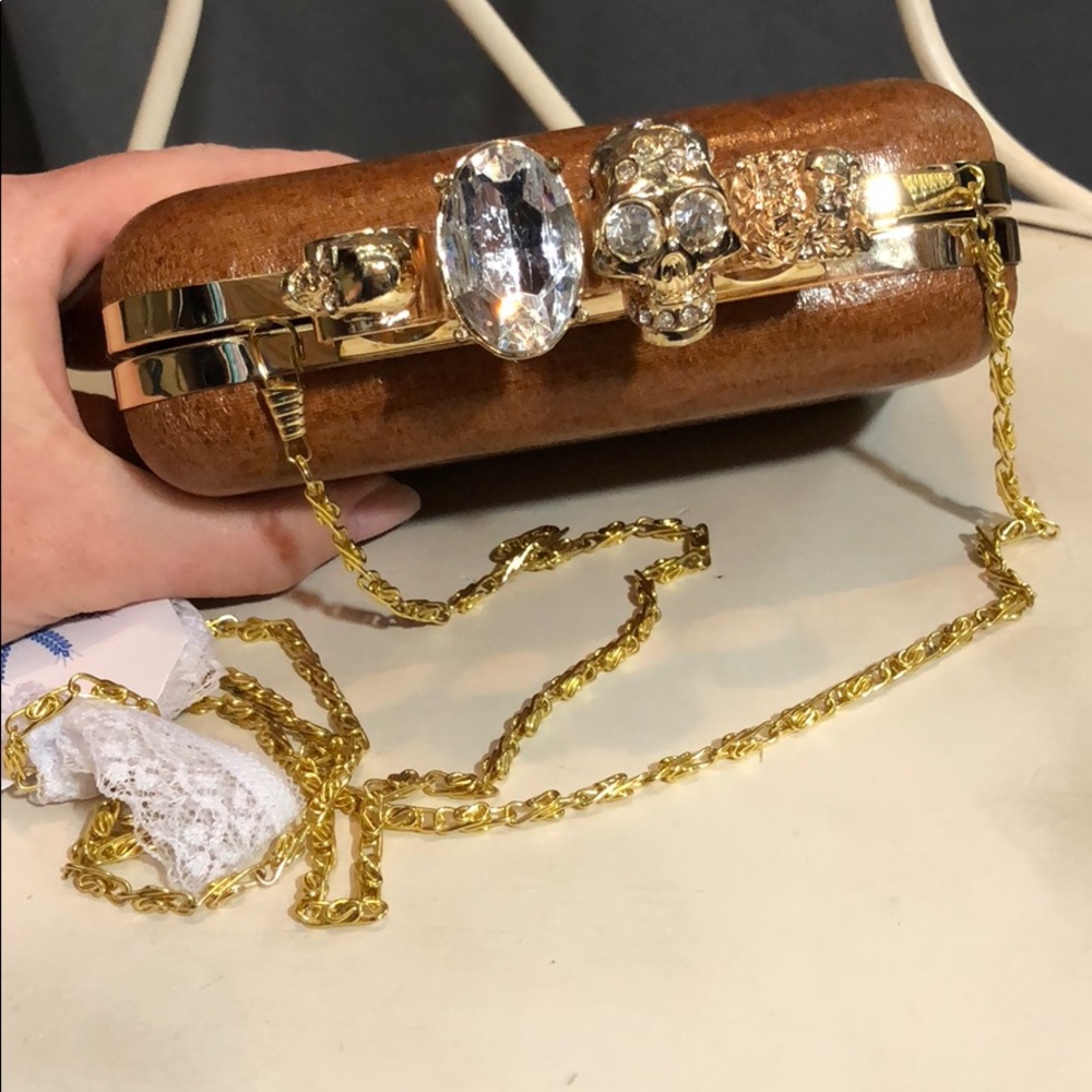 NWT Skull Clutch~Brass Knuckles~Statement Piece~